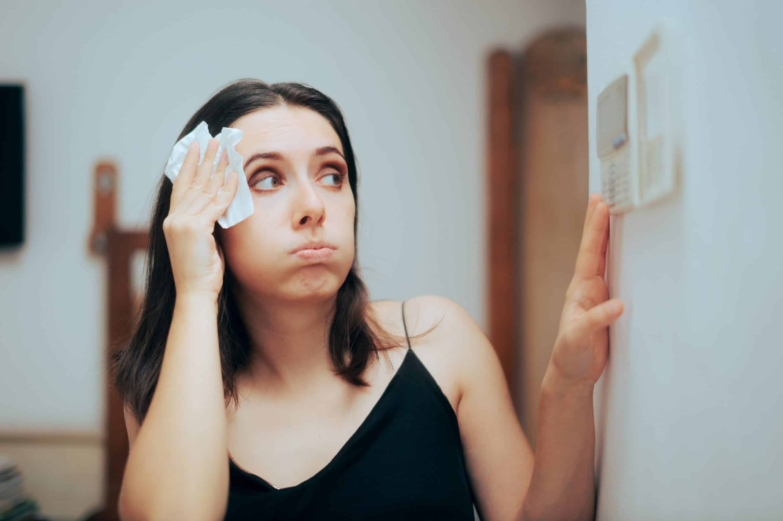 Blowing warm air during a heatwave