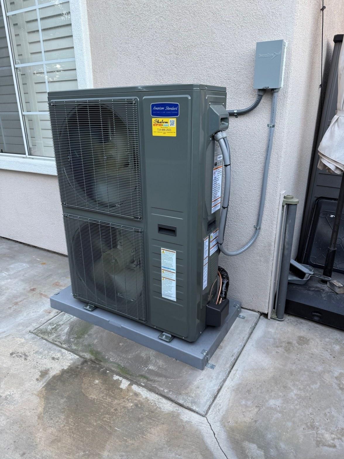 Completed ac repair work at Shalom Heating & Air