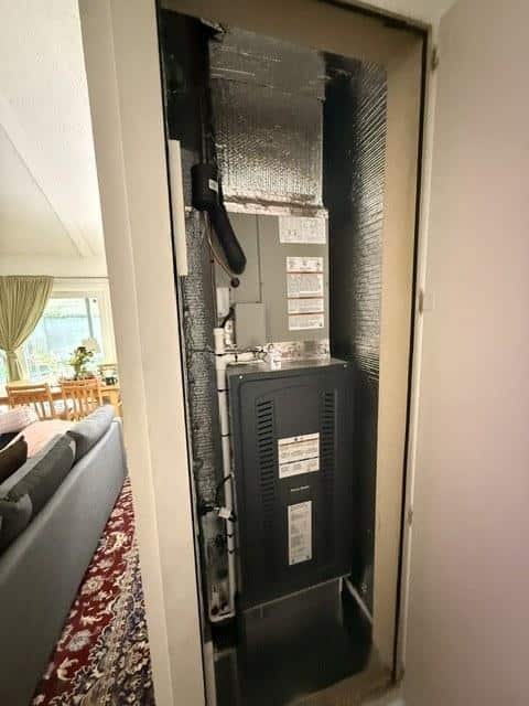 Completed furnace repair work at Shalom Heating & Air