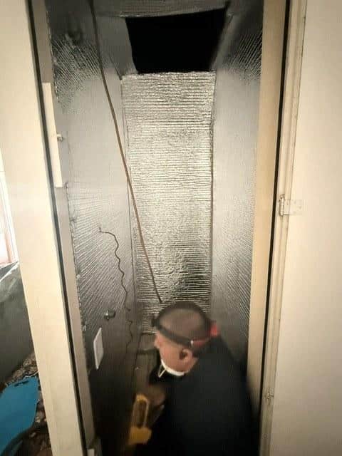 Completed indoor air quality work at Shalom Heating & Air